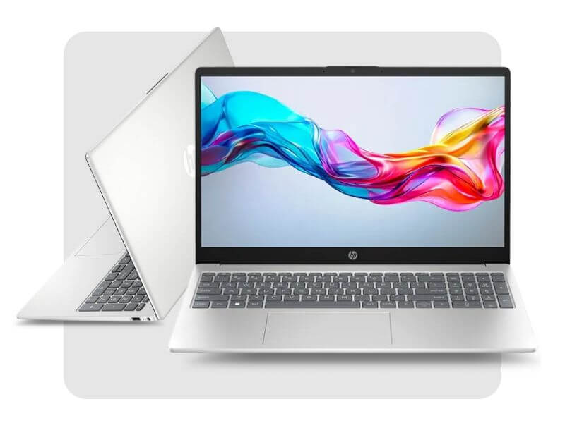 HP 15S AI 15-fd2050wm,INTEL CORE ULTRA 5 225U, 8GB DDR5 5600 MHz, 512GB SSD, 15.6 FHD IPS LED TOUCHSCREEN, WINDOWS 11H, SILVER LAPTOP